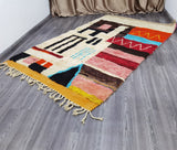 MyTindy Exquisite Boujaad Moroccan Rug - Handcrafted Berber Wool Tapestry for Elegant Home Decor, view 2