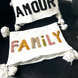MyTindy Family cushion covers Moroccan tassels, view 2