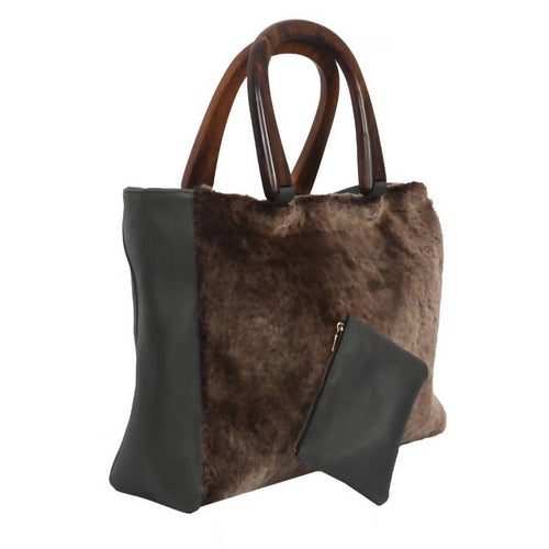 MyTindy Faux fur and Leather Bag 04