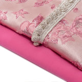 MyTindy Flowery Pink Moroccan Kaftan for girls kids, view 3