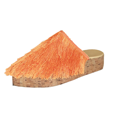 MyTindy Franges Fay Orange Moroccan Babouches