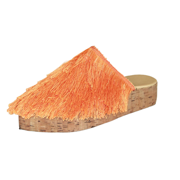 MyTindy Franges Fay Orange Moroccan Babouches