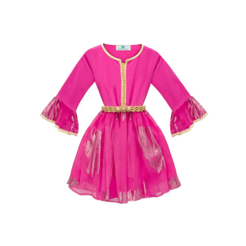 MyTindy Fuchsia pink Moroccan kaftan for girls kids