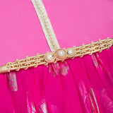 MyTindy Fuchsia pink Moroccan kaftan for girls kids, view 2
