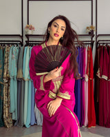 MyTindy Fuschia & Gold Kaftan, view 2
