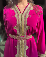 MyTindy Fuschia & Gold Kaftan, view 4