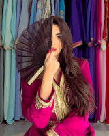 MyTindy Fuschia & Gold Kaftan, view 5