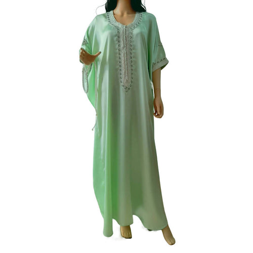 MyTindy Pistachio Satin Kaftan