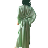 MyTindy Pistachio Satin Kaftan, view 4