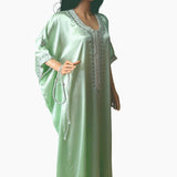 MyTindy Pistachio Satin Kaftan, view 5
