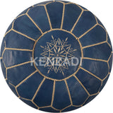 MyTindy Genuine Leather Ottoman Pouf Cover Hand Stitched in Marrakech by Moroccan Artisans, Footstool, UNSTUFFED, view 5