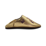MyTindy GEORGE BOOSH GOLD Leather Moroccan Slippers, view 2
