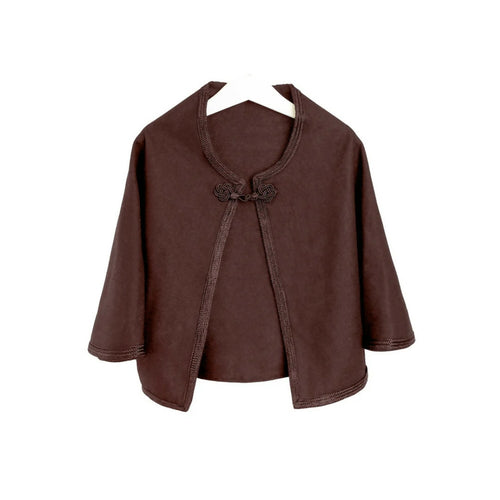 MyTindy Girl's brown Meuse cape
