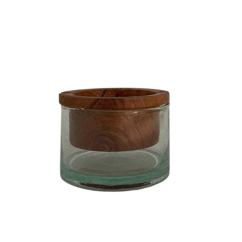 MyTindy Glass and Thuya Wood Ashtray