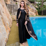 MyTindy Gold and Black Kaftan Coat, view 2
