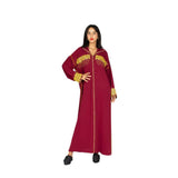 MyTindy Gold and Burgundy Moroccan Djellaba, view 2
