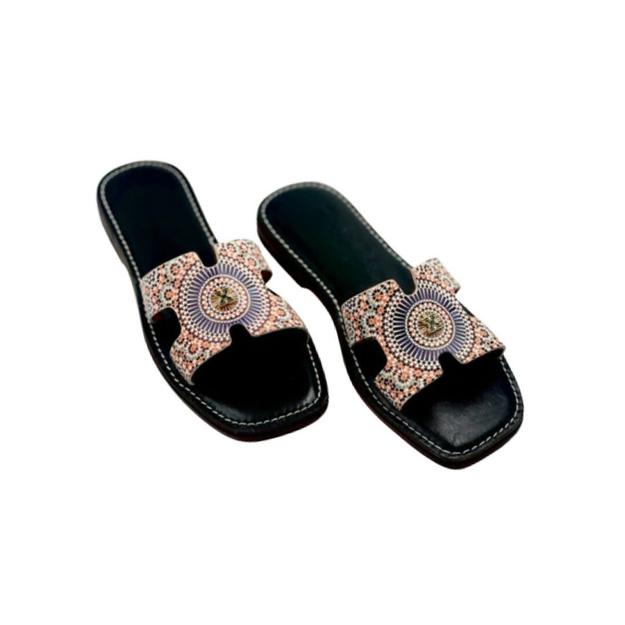 MyTindy Gold Zellige Sandals | Terre d'Histoire - Air Babouche