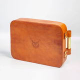 MyTindy Golden Handles Leather Tray, view 2