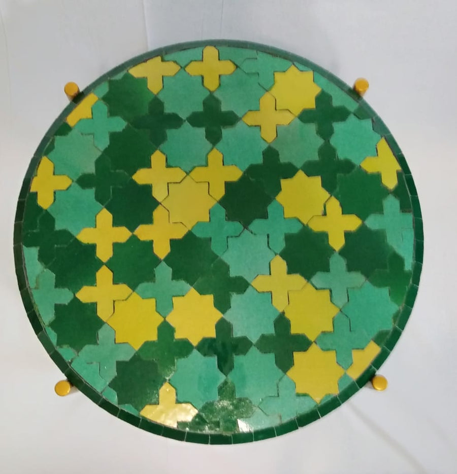 MyTindy Green and Yellow Zellige Table