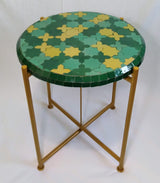 MyTindy Green and Yellow Zellige Table, view 2
