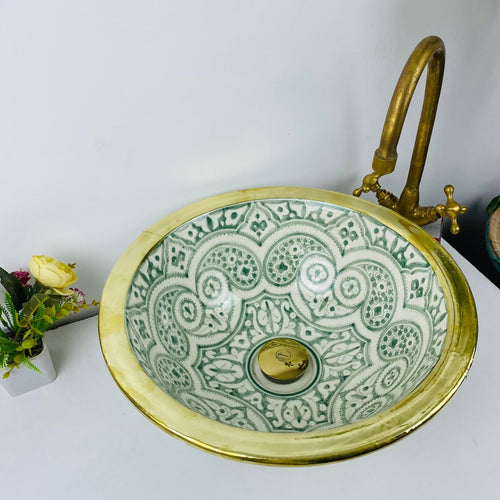 MyTindy VIF - Brass - Moroccan Ceramic Sink