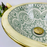 MyTindy VIF - Brass - Moroccan Ceramic Sink, view 3