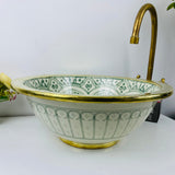 MyTindy VIF - Brass - Moroccan Ceramic Sink, view 4