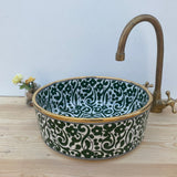 MyTindy TOQ - Deep Gold - Moroccan Ceramic Sink, view 3