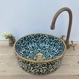 MyTindy TOQ - Deep Gold - Moroccan Ceramic Sink, view 4