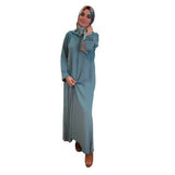 MyTindy Green Crepe Fabric Djellaba, view 2