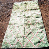 MyTindy Green Checkers Moroccan Carpet, view 5