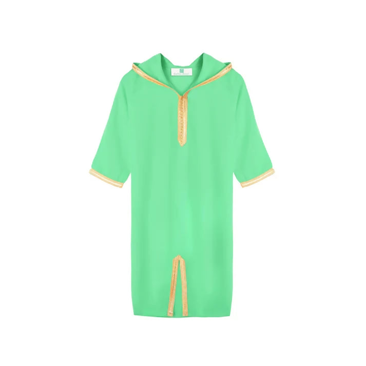 MyTindy Green Moroccan Djellaba for girls kids