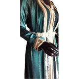 MyTindy Green Silk Kaftan, view 3
