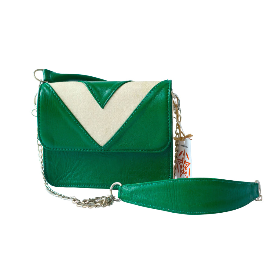 MyTindy Green Triangle Bag