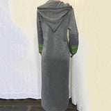 MyTindy Grey and Neon Yellow Cashmere Djellaba, view 3