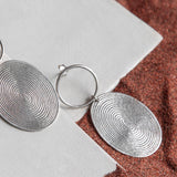 MyTindy Grey Half Spirals Earrings, view 3