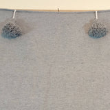 MyTindy Grey Moroccan Pom-pom Blanket, view 4