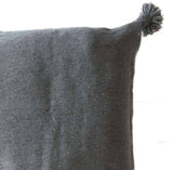 MyTindy Grey Pom Pom Pillow Cover, view 2