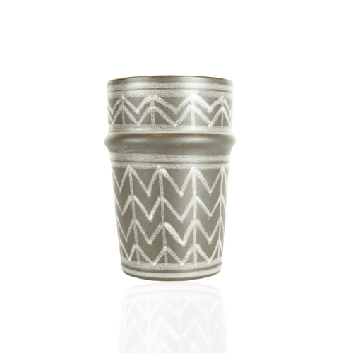MyTindy Grey & White Pattern Moroccan Cup