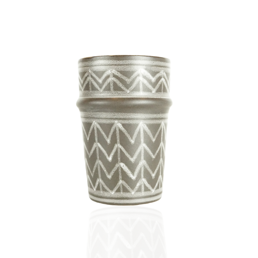 MyTindy Grey & White Pattern Moroccan Cup