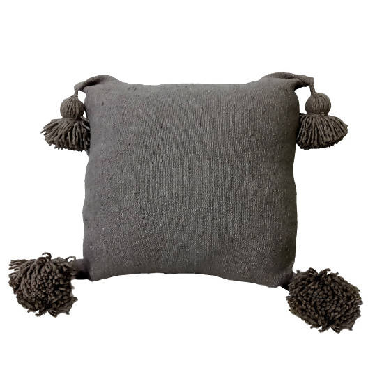 MyTindy Grey Wool Berber Pillow