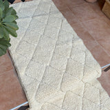 MyTindy Hallway Beni Ourain Natural Wool White runner rug, view 3
