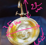 MyTindy Hammered Copper Moroccan Sink - Gold finish, view 3