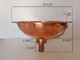 MyTindy Hammered Drop-in Copper Sink, view 3