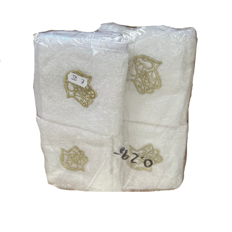 MyTindy HAMSA - Set of 12 silk & gold mini towels