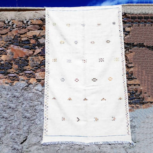 MyTindy Kilim White Carpet