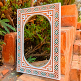 MyTindy Hand-Carved Plaster Wall Mirror, view 5