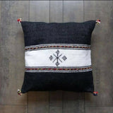 MyTindy Handmade embroidered and striped cushion - Several colors available, view 4