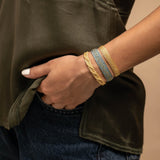 MyTindy Izy n°1 bracelet in Gold Denim, view 2