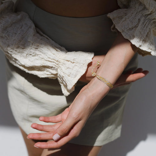 MyTindy Izy n°2 bracelet in Rose Gold Amber